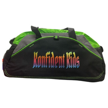 Load image into Gallery viewer, Black &amp; Rainbow Duffle Bag
