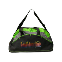 Load image into Gallery viewer, Black &amp; Rainbow Duffle Bag
